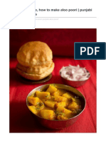 Aloo Poori Recipe How To Make Aloo Poori Punjabi Aloo Poori Recipe