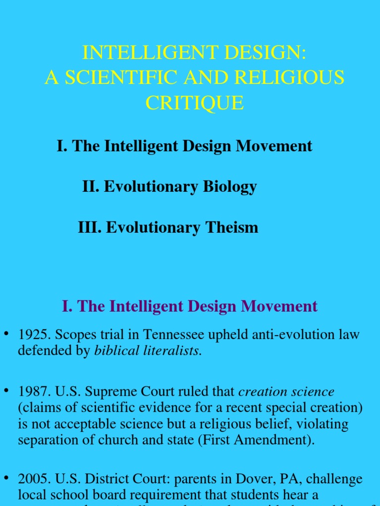 Intelligent Design vs. Evolution Debate | PDF | Intelligent Design ...