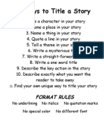 11 Ways To Title A Story