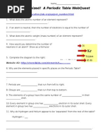 Get Organized A Periodic Table Webquest