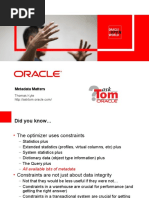 Metadata Matters by Tom Kyte (Oracle)