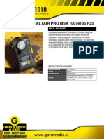 Detector Gas Altair Pro Msa 10074136 h2s