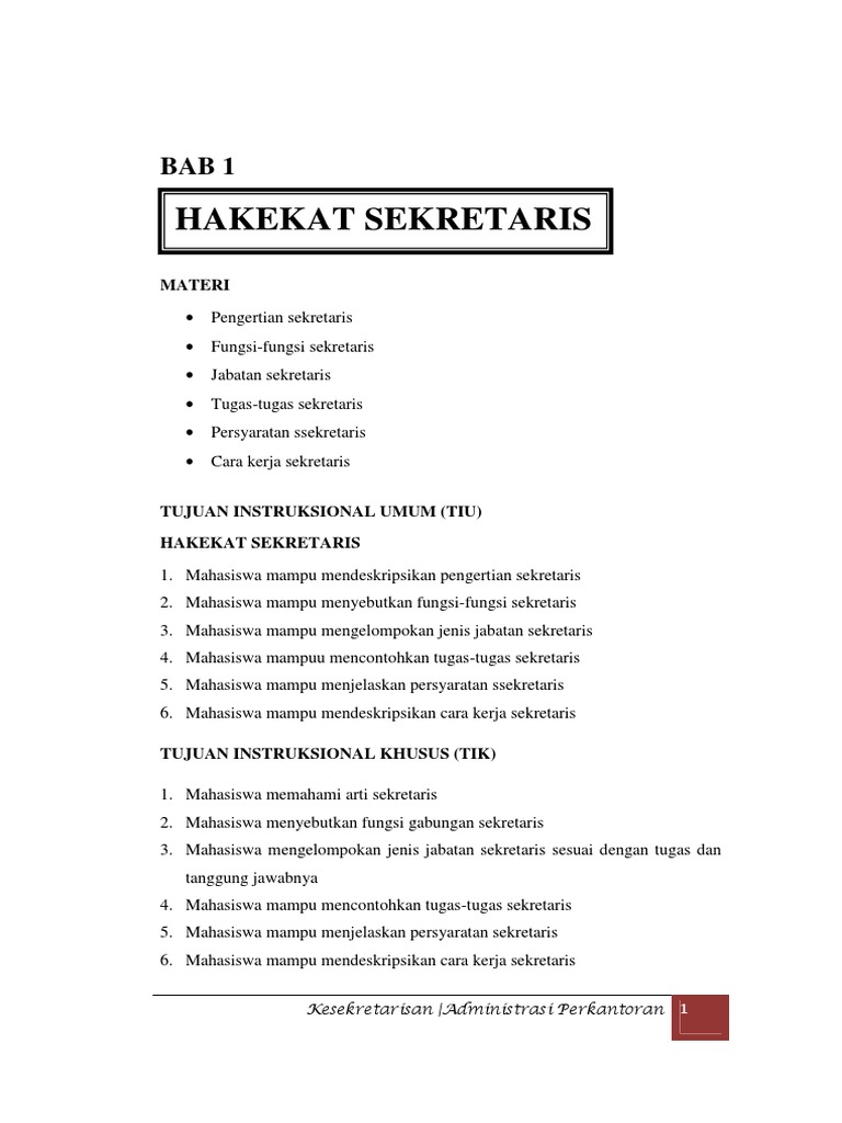 109 Contoh Soal Kesekretarisan Penjelasan Dikdasmen