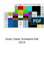 Snarr Desk Schedule Fall 2015