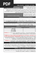 Planilha de Cálculos - Horas Extras