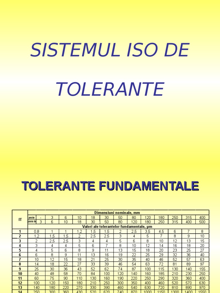 Sistemul Iso de Tolerante | PDF