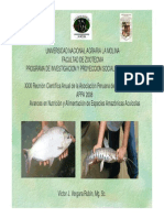 Avances Nutricion Alimentacion Especies Amazonicas Acuicolas Ing. Vergara PDF