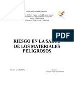 Riesgo en La Salud de Los Materiales Peligrosos