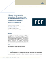 3. HQs em Convergência - subculturas do consumo e a manifestação colaborativa de uma mídia que espera sobreviver ao digital (InTexto, 2012)