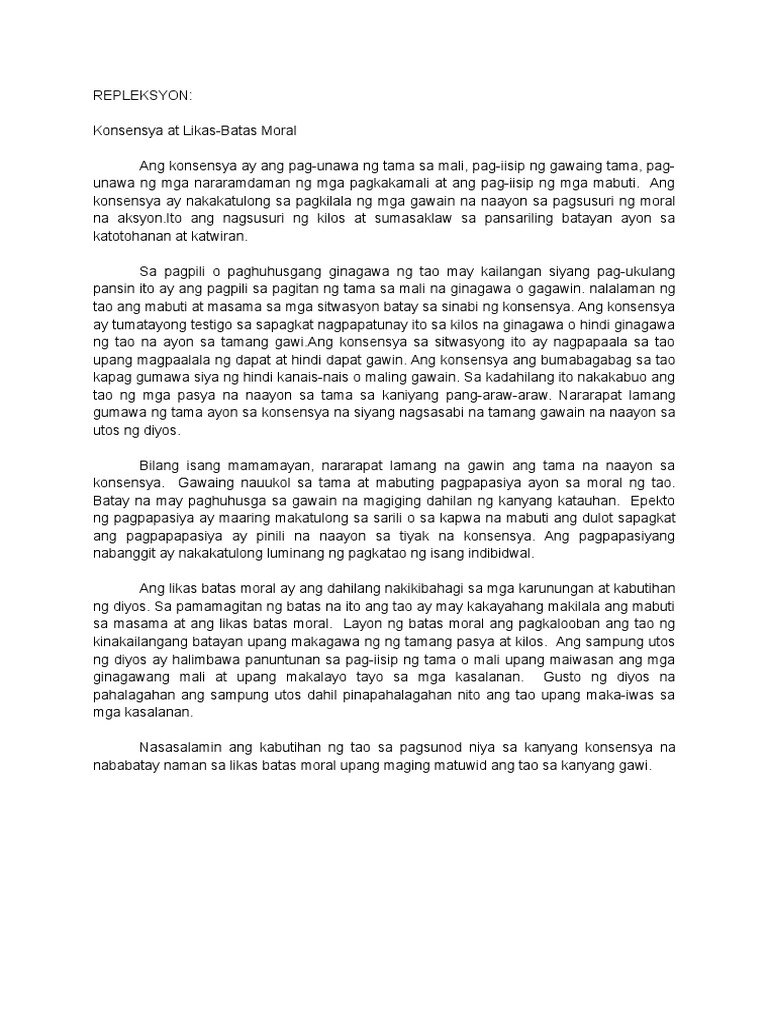 Repleksyon ESP | PDF
