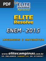 Elite Resolve ENEM 2015 Linguagens-Matematica