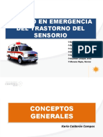 Manejo en Emergencia Del Trastorno Del Sensorio