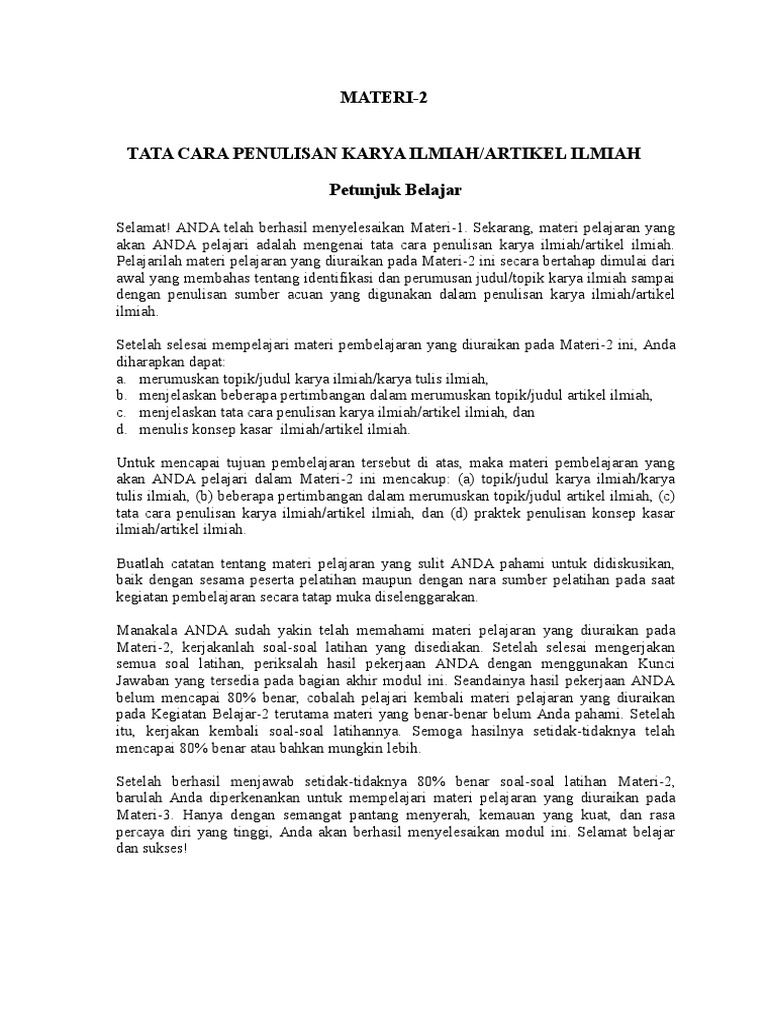 Materi Tentang Karya Ilmiah Ilmusosial Id