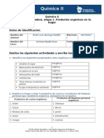 Actividad Integradora, Etapa 1. Productos Orgánicos en Tu Hogar