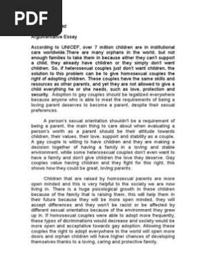 argumentative essay