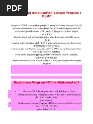Apakah Yang Dimaksudkan Dengan Program I Pdf