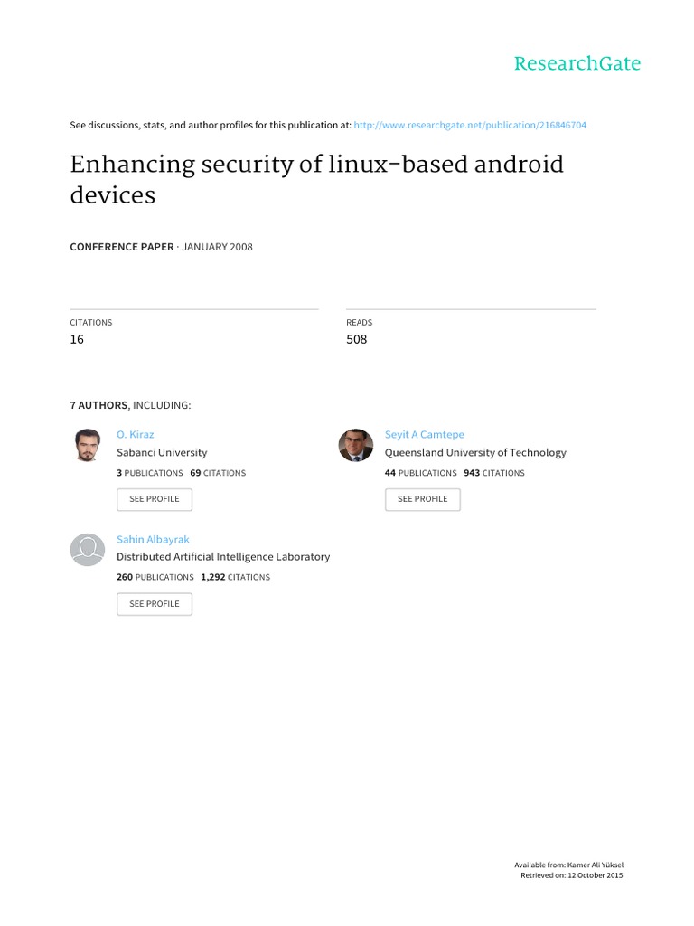 Lk2008 Android Security | PDF | Android (Operating System) | Operating ...