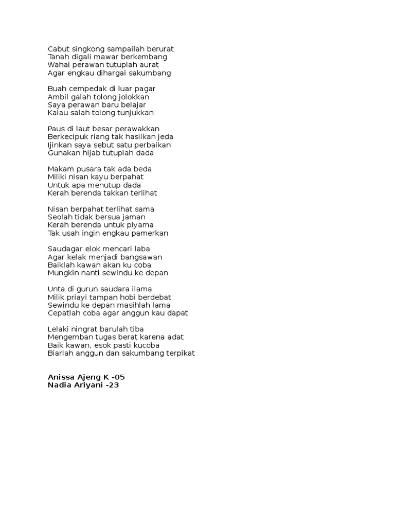 Berbalas Pantun Nasihat