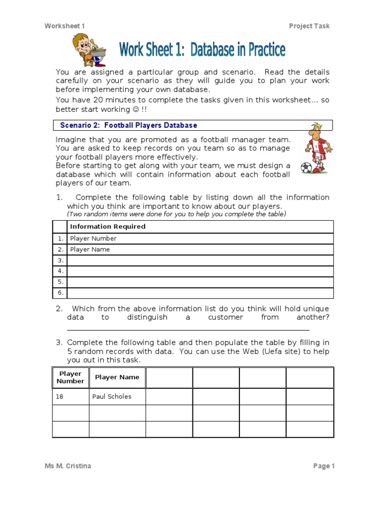 Worksheet 1b | PDF