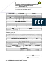 Ficha de Inscripción Docente