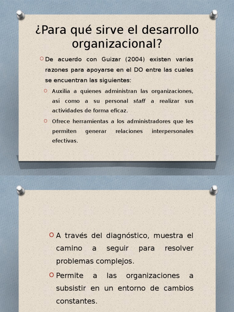 Para Qué Sirve El Desarrollo Organizacional y Sus Características | PDF