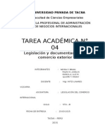 Tarea Académia 4 Legislacion y Documentacion Del Comercio Exterior