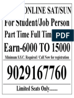 For Student/Job Person: Part Time Full Time Work