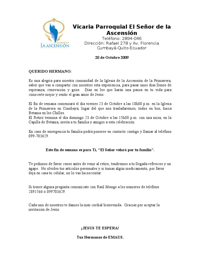 CARTA DE BIENVENIDA[1]  Religión y creencia