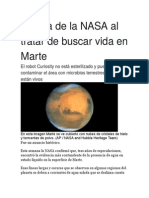 Dilema de La NASA Al Tratar de Buscar Vida en Marte