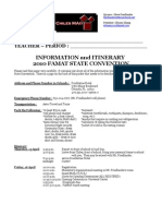 Itinerary - State 2010