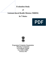 Evaluation Study of NHM in 7 States