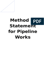 Method of Statement For Pipeline Work