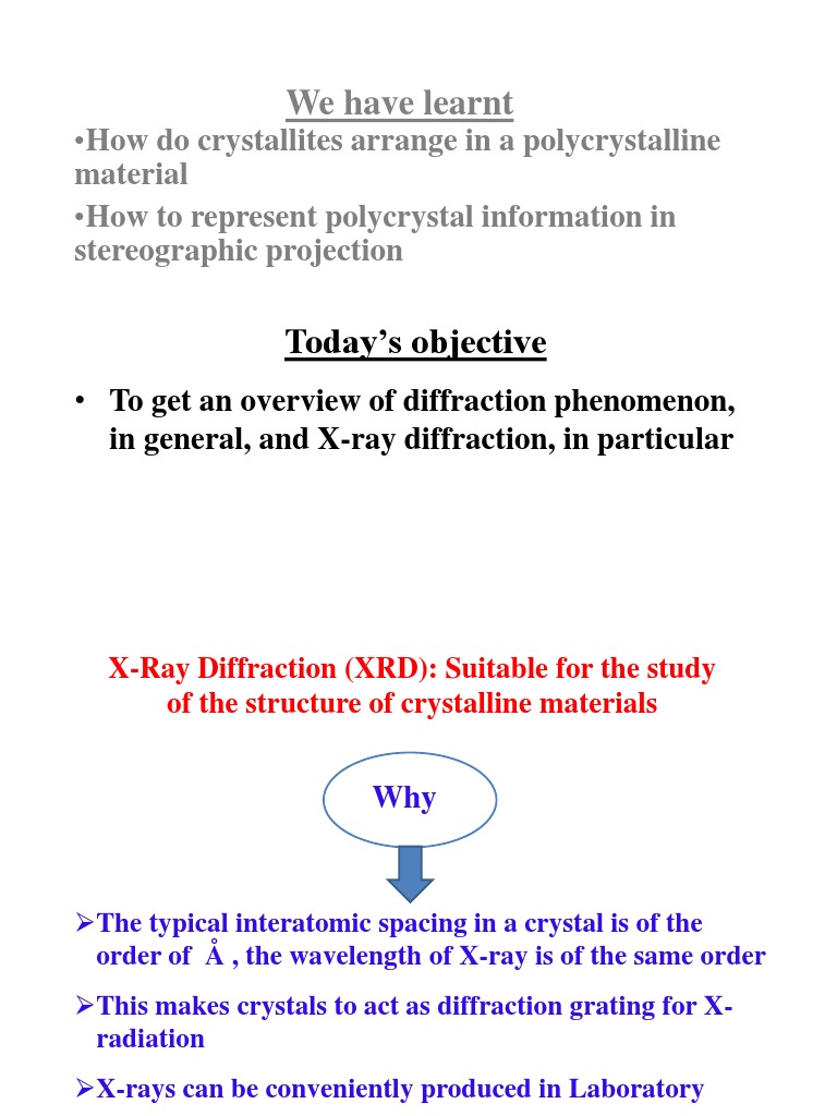 Lecture3-Basics of X-Ray Diffraction | PDF | Business