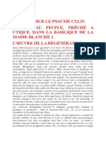 Saint Augustin - Discours Sur Les Psaumes - Ps 144 L'oeuvre de La Régénération