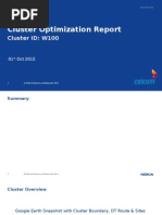 Cluster Optimization Report W100 01102015