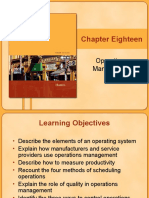 Chapter Eighteen: Operations Management