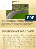 HCSE Provide Ideas for Retaining Walls