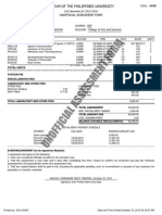 Unofficial Assessment Form: Class Schedule