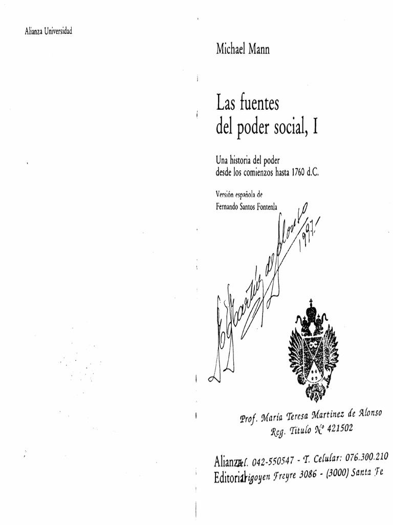 Las Fuentes Del Poder Social I - Michael Mann | PDF | Sociedad | marxismo