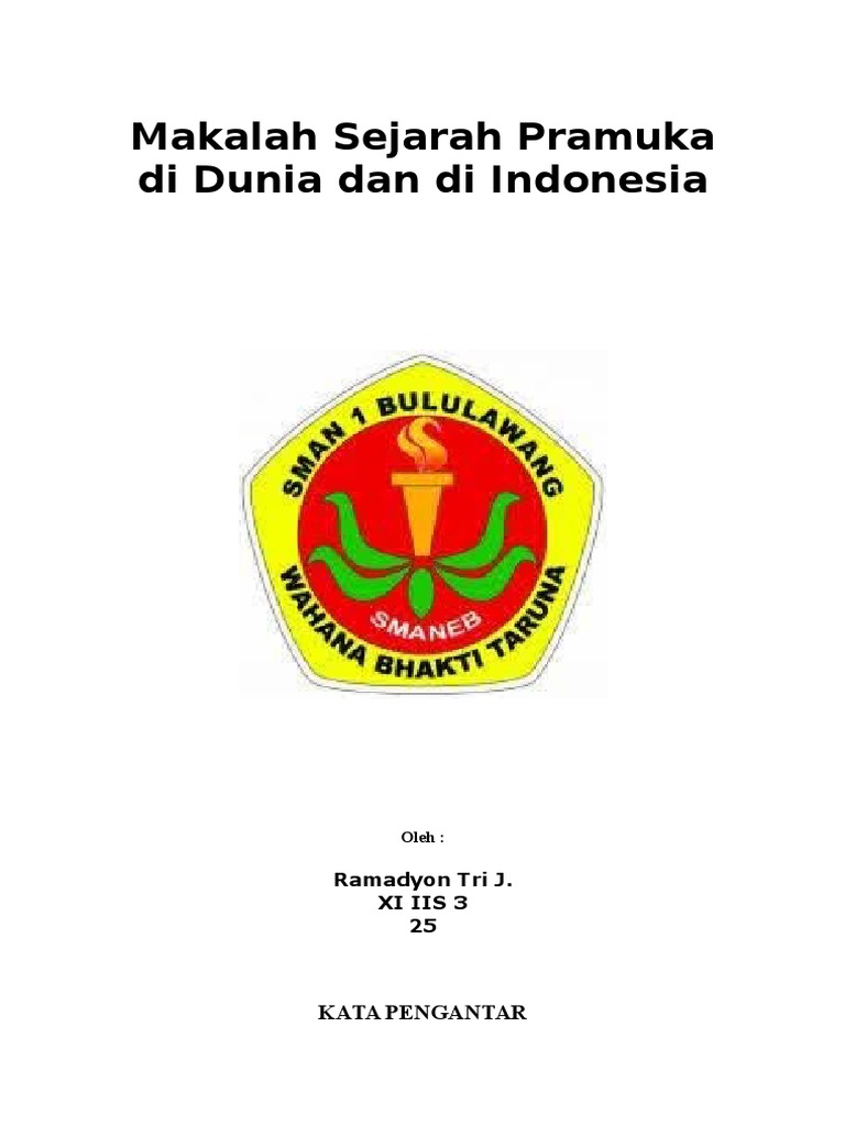 Kliping Sejarah Pramuka Indonesia Dan Dunia Guru Paud