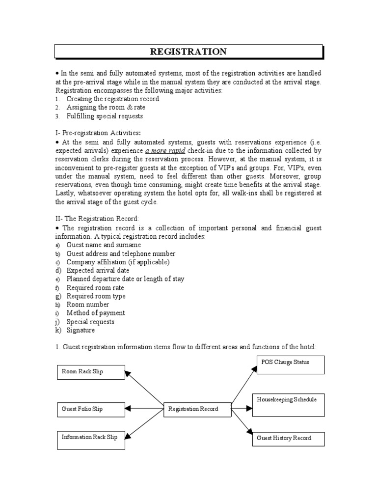 Hotel Guest Registration Process Guide | PDF | Cheque | Credit Card