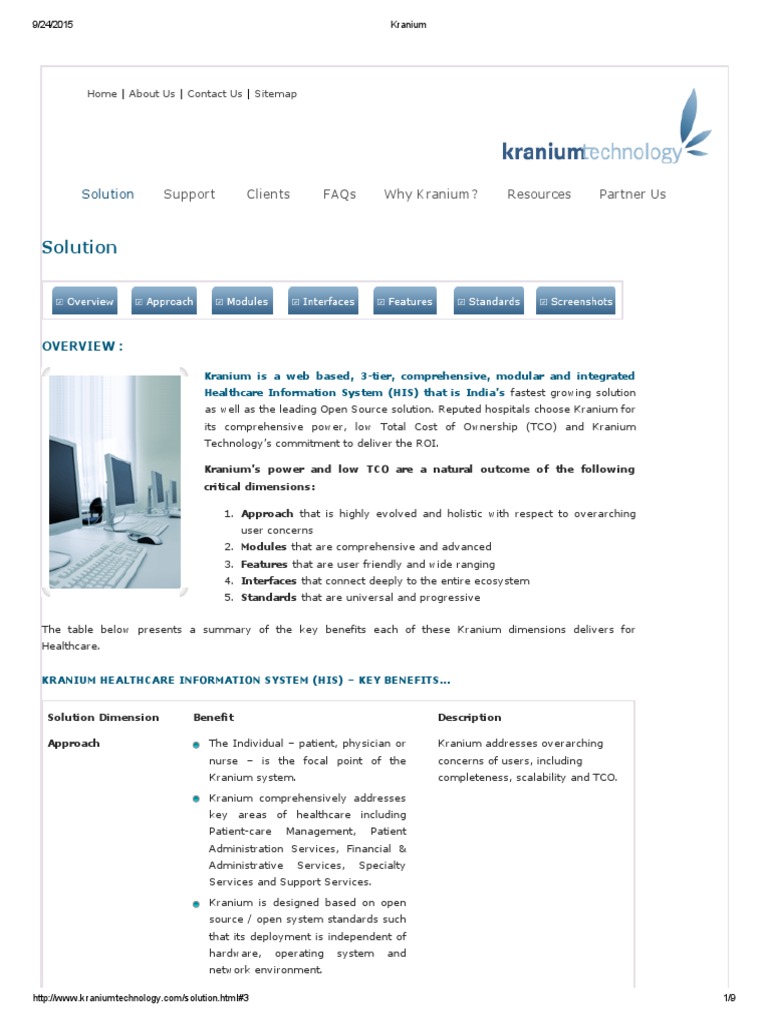 Kranium Hospital Information System