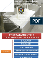 Pretratamiento y Tratamiento de La Leche