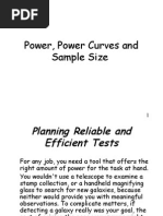 Power, Power Curves and Sample Size