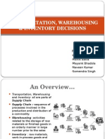 Warehousing Inventory and Transportation With Case Study