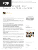 [Blog Construção] - Quer Financiar Sua OBRA Pela CAIXA __ [CEF] - Como Financiar Construção Pela CEF