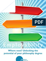 Employability: Where Next? Unlocking The Potential of Your Philosophy Degree