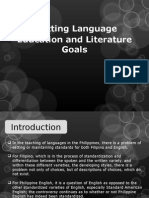 Setting Language Education and Literature Goals