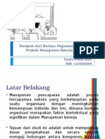 Dampak Budaya Organisasi Terhadap Praktik Manajemen Kinerja