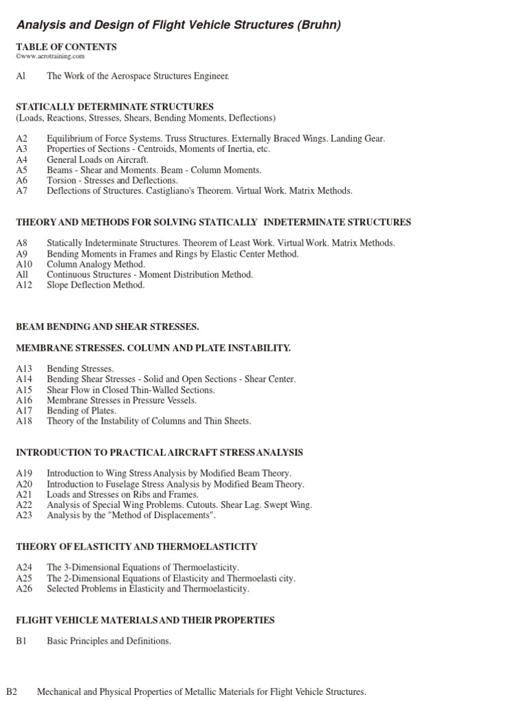 Analysis And Design Of Flight Vehicle Structures By E F Bruhn Pdf Bending Strength Of Materials